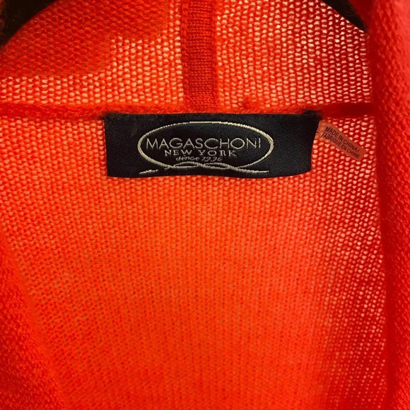 Magaschoni Cashmere Fringe Cardigan Pink Size Medium - Picture 4 of 8